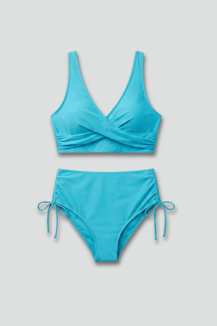 Women’s Bikini Set with Halter Top and High Waist