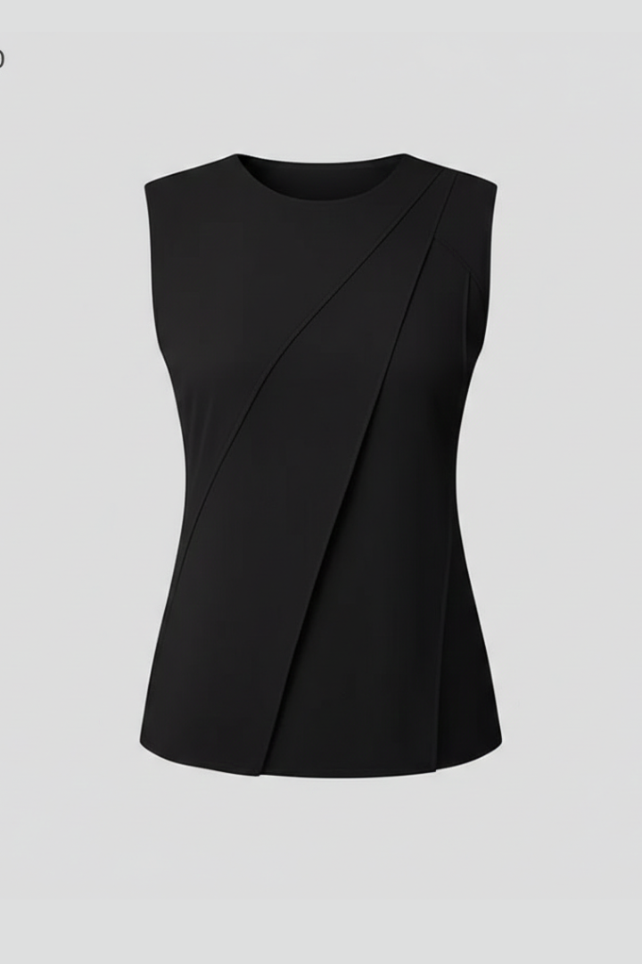 Women’s Blouse with Round Neck and Sleeveless Cut
