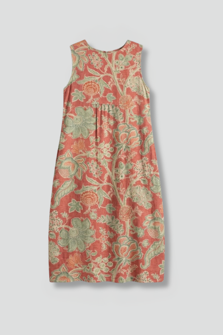 Women’s Midi Dress with Sleeveless Design and