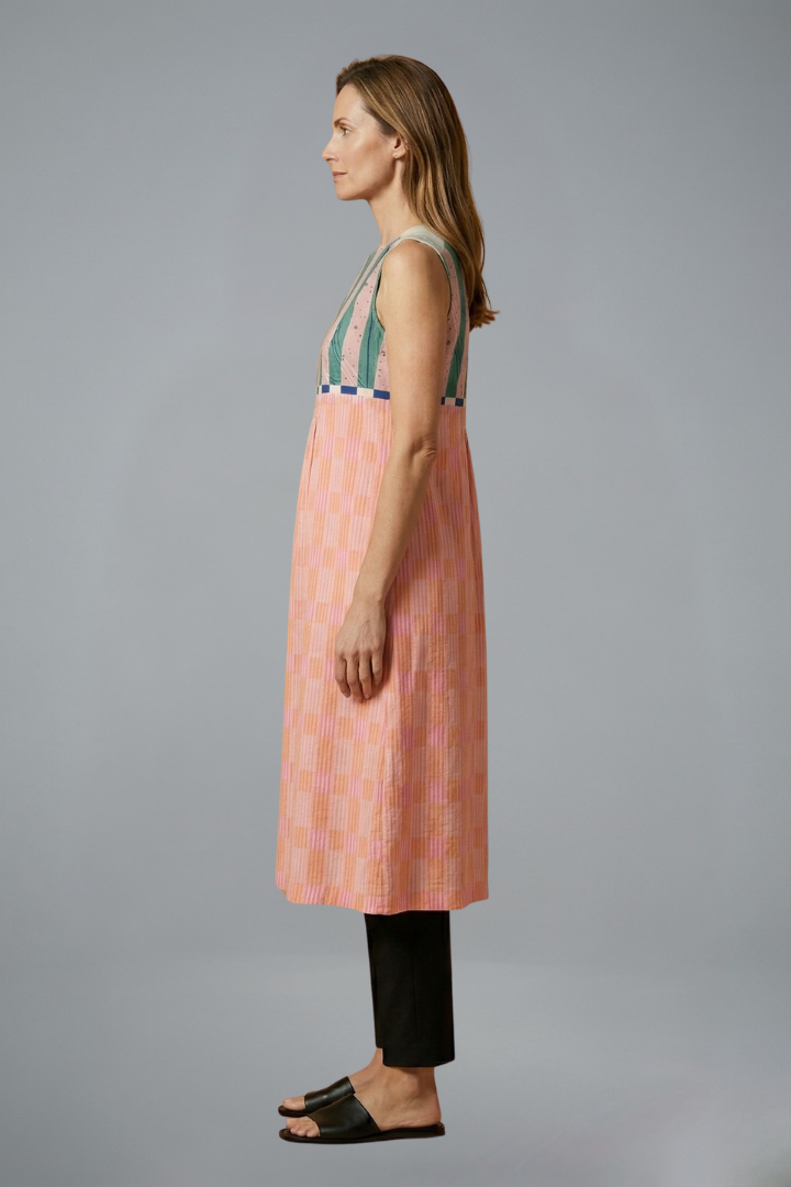 Women’s Midi Dress with Sleeveless Design and