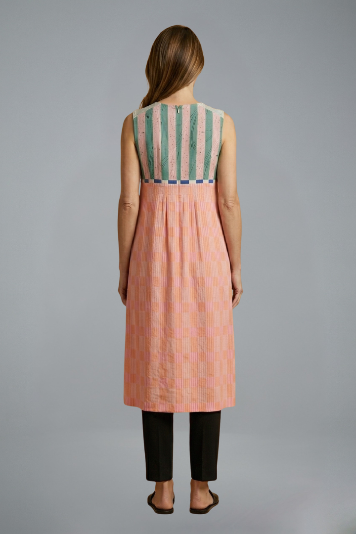 Women’s Midi Dress with Sleeveless Design and