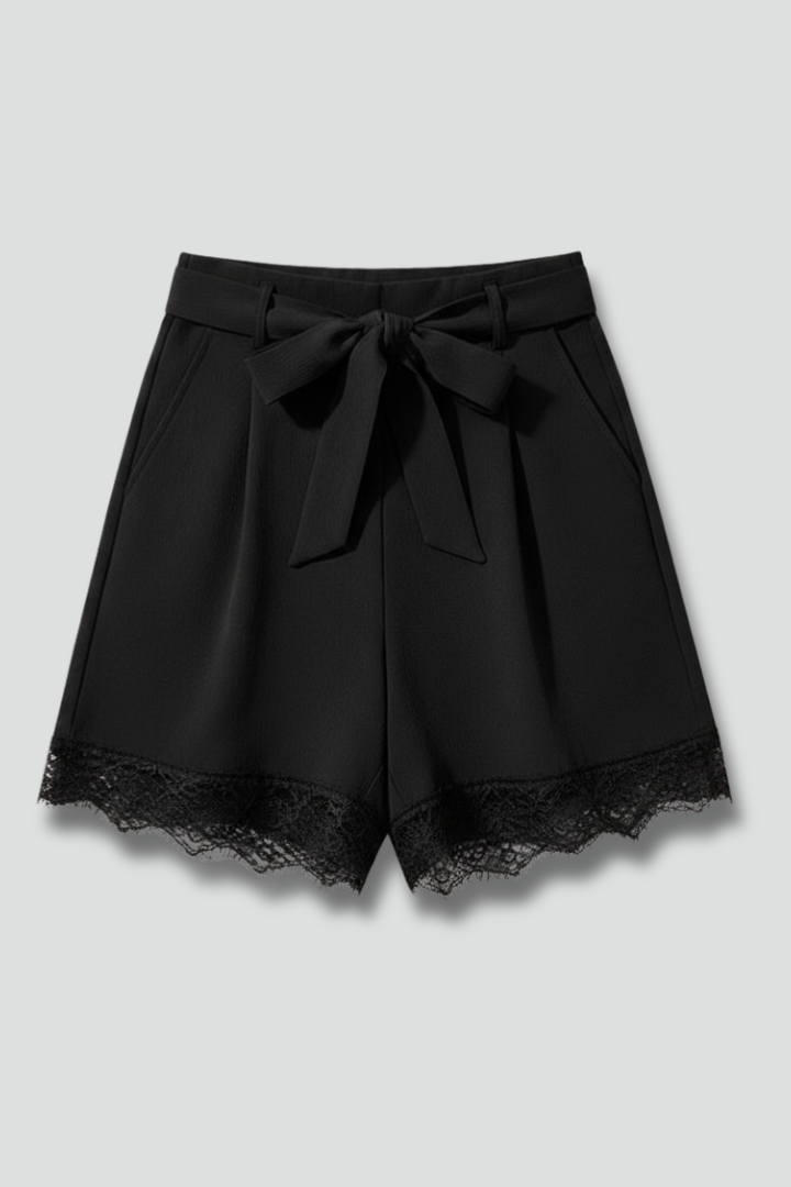 Women’s Shorts with Tie Waist and Hem