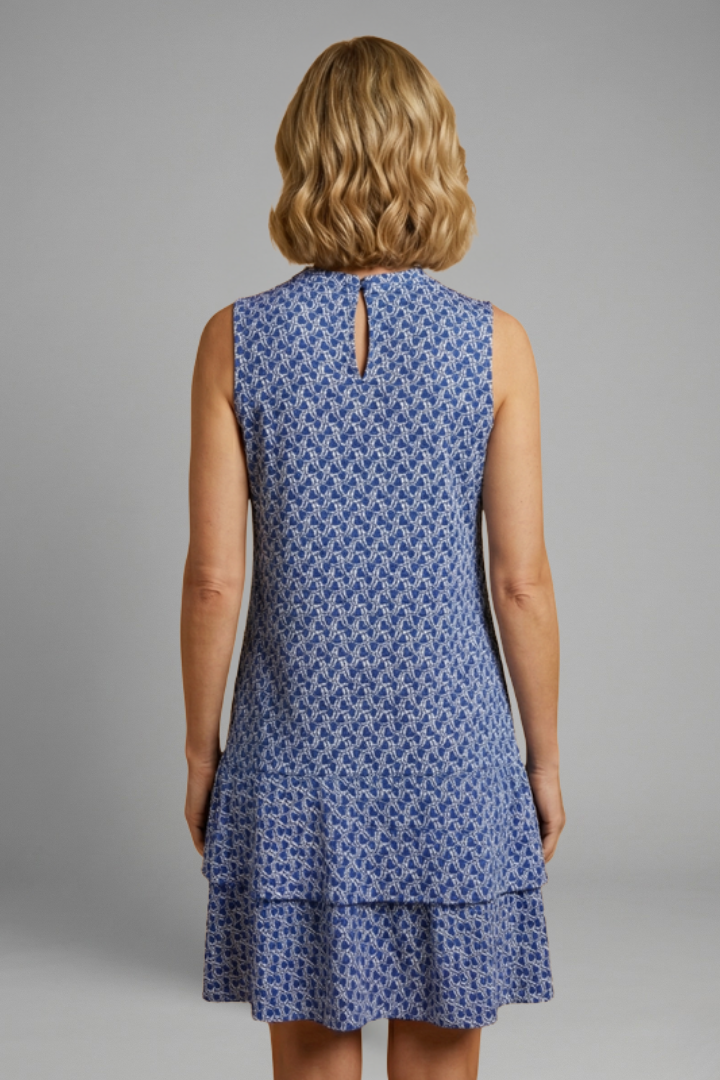 Women’s Sleeveless Dress with Abstract Print