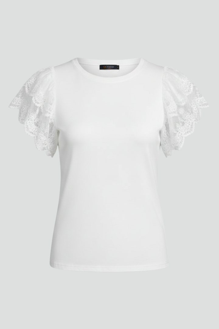 Women’s T-Shirt with Round Neckline and Sleeves