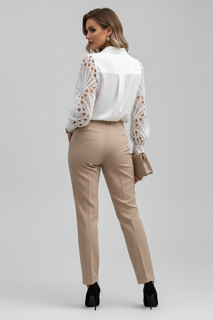 Women’s Blouse with Sleeves and Button Cuffs