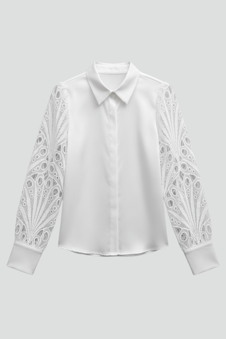 Women’s Blouse with Sleeves and Button Cuffs