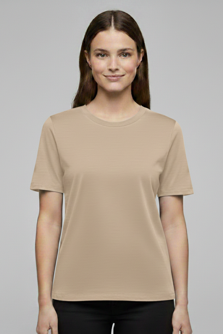 Women T-Shirt with Round Neckline and Short Sleeves