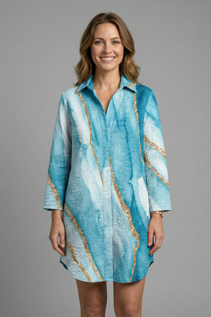 Women’s Beach Dress with Hood and Short Sleeves