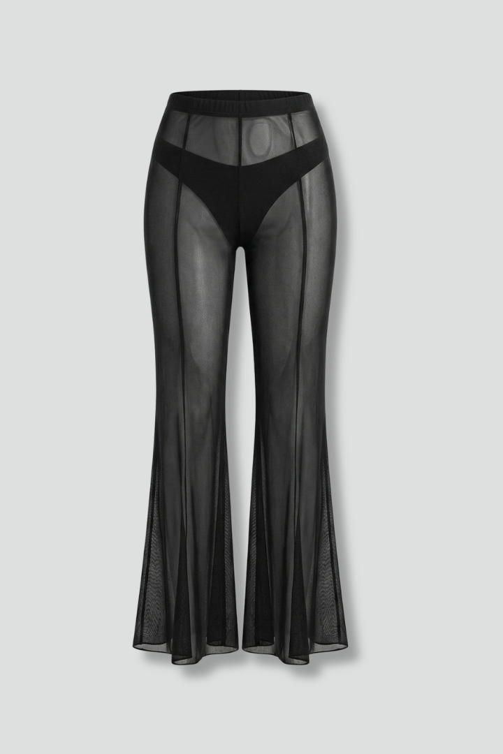 Women’s Beach Trousers with Elastic Waistband and Wide Legs