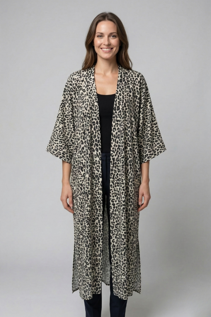 Women’s Cardigan Cover Up with Open Front and Short Sleeves