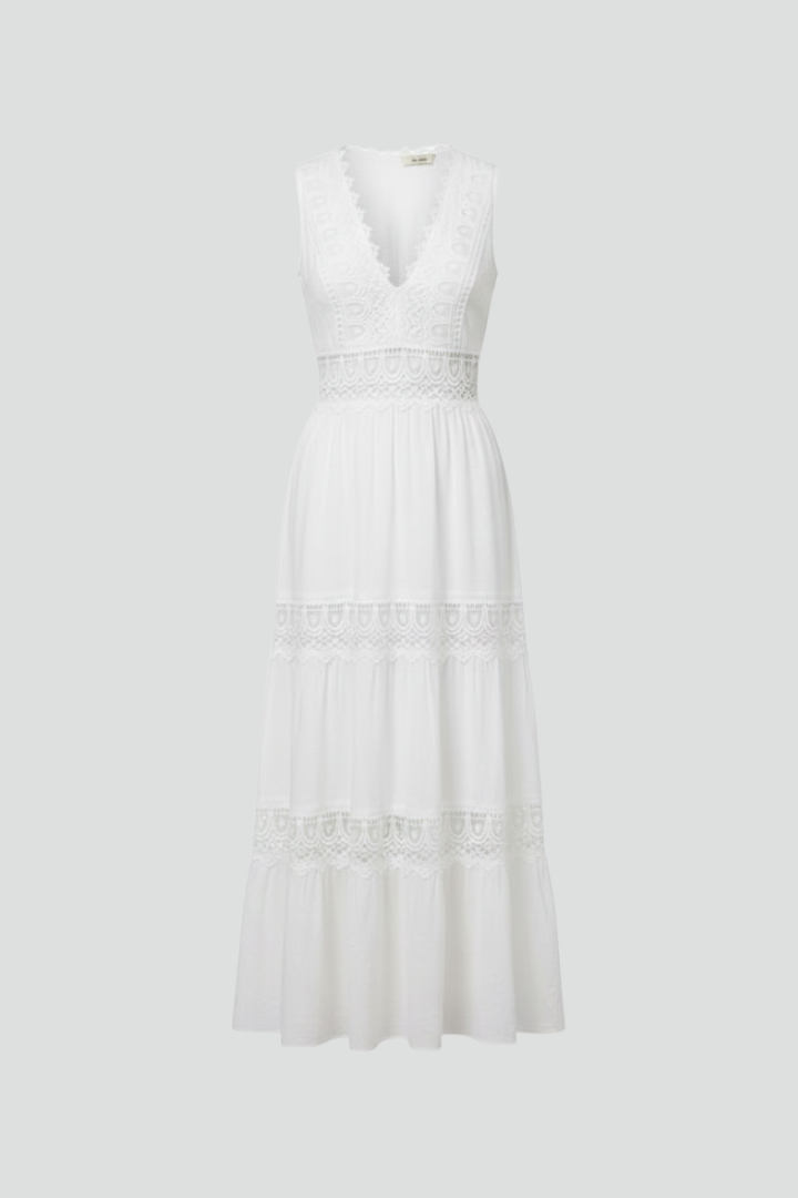 Women’s Dress with Appliques and Tiered Skirt
