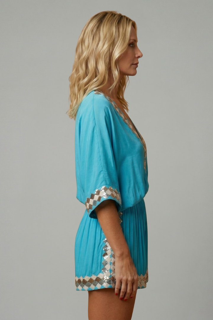 Women’s Jumpsuit with V Neck and Wide Legs