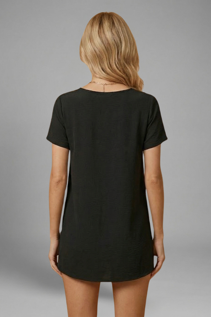 Women’s Lounge Set with Relaxed Fit and Short Sleeves