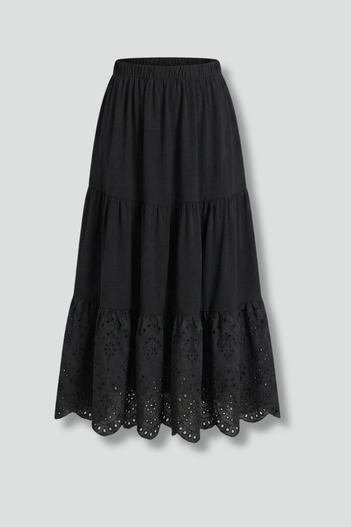 Women’s Maxi Skirt with Elastic Waist and Hem
