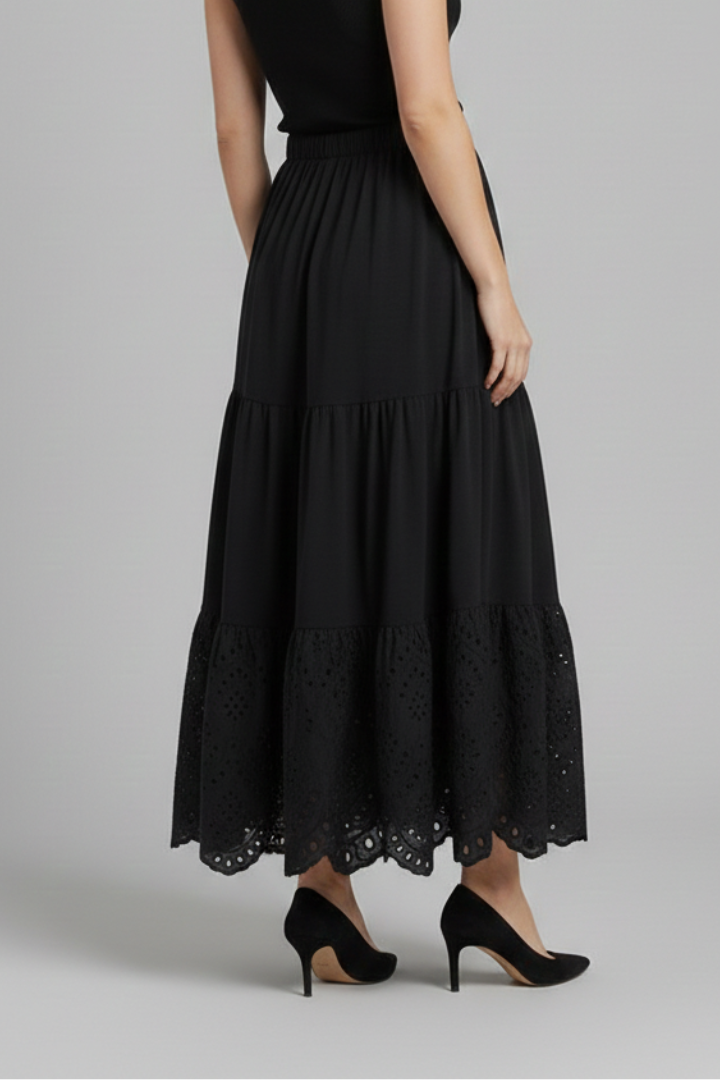 Women’s Maxi Skirt with Elastic Waist and Hem