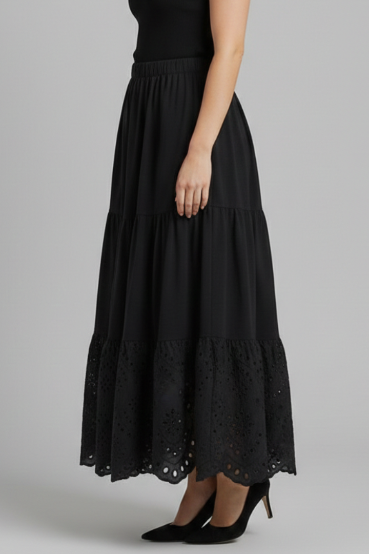 Women’s Maxi Skirt with Elastic Waist and Hem