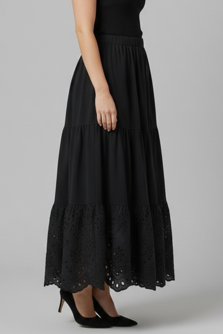 Women’s Maxi Skirt with Elastic Waist and Hem