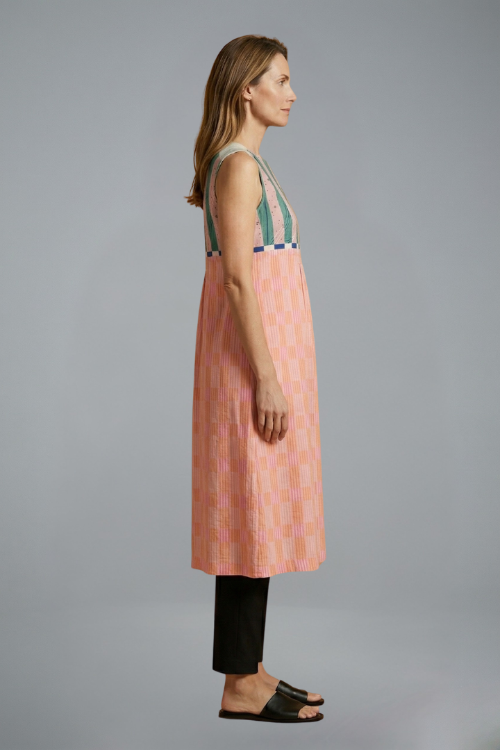 Women’s Midi Dress with Sleeveless Design and