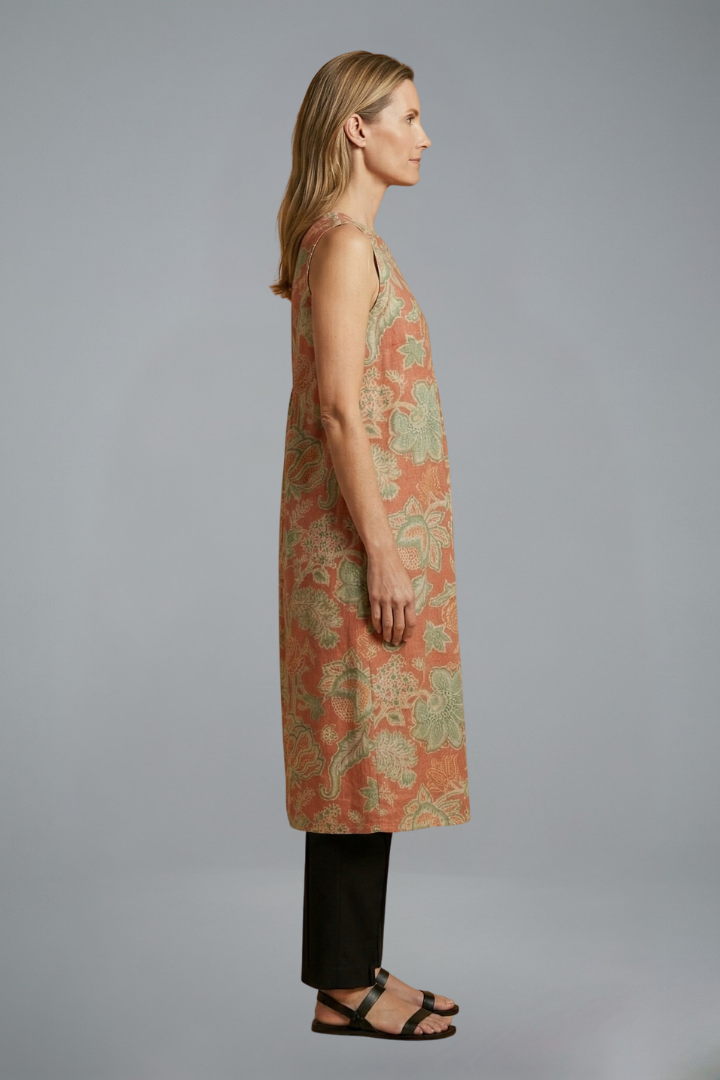 Women’s Midi Dress with Sleeveless Design and