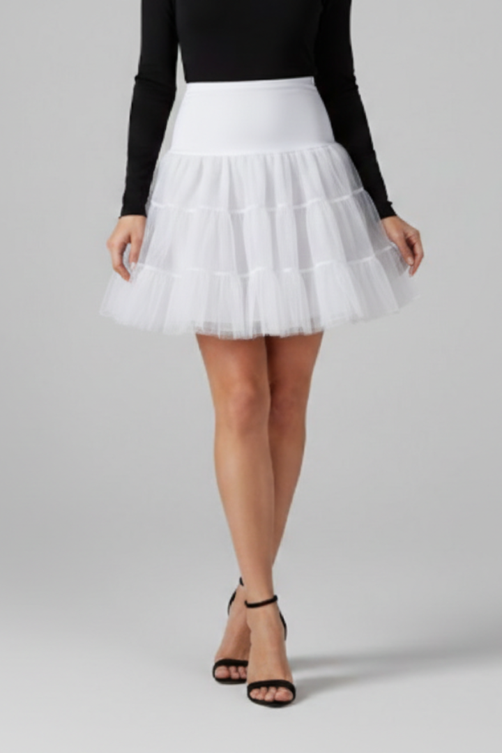 Women’s Mini Skirt with Elastic Waist and Tiered