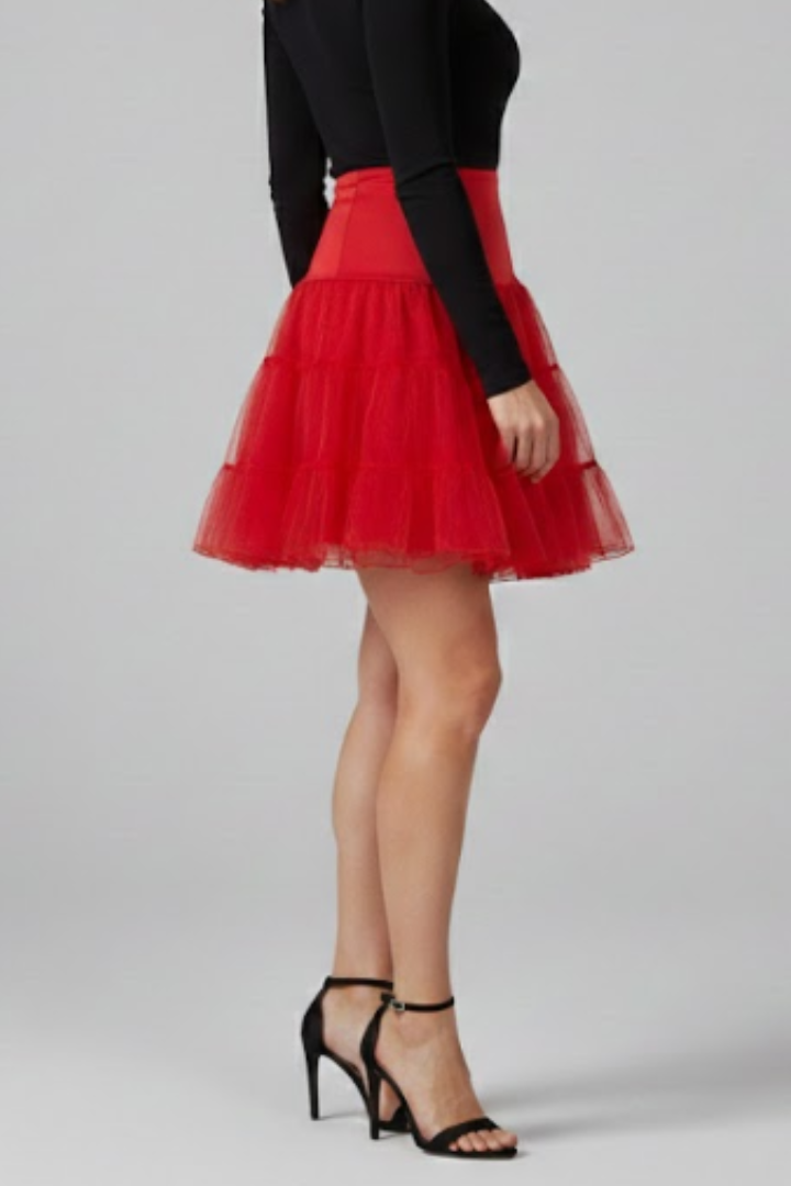 Women’s Mini Skirt with Elastic Waist and Tiered