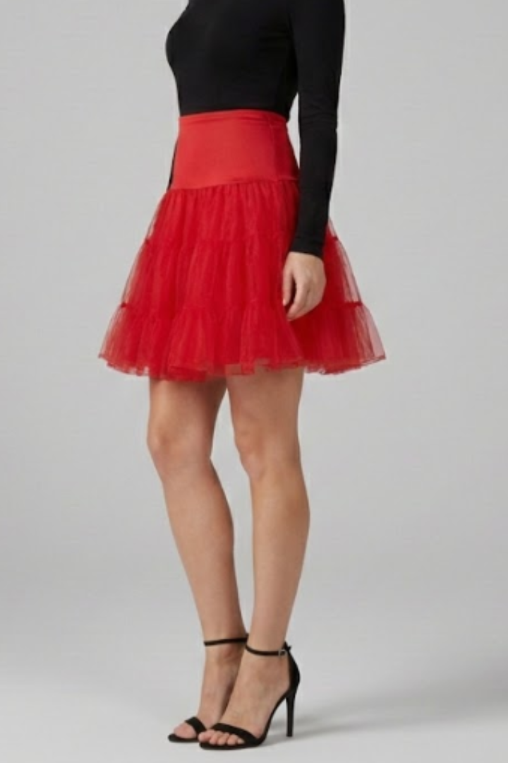 Women’s Mini Skirt with Elastic Waist and Tiered