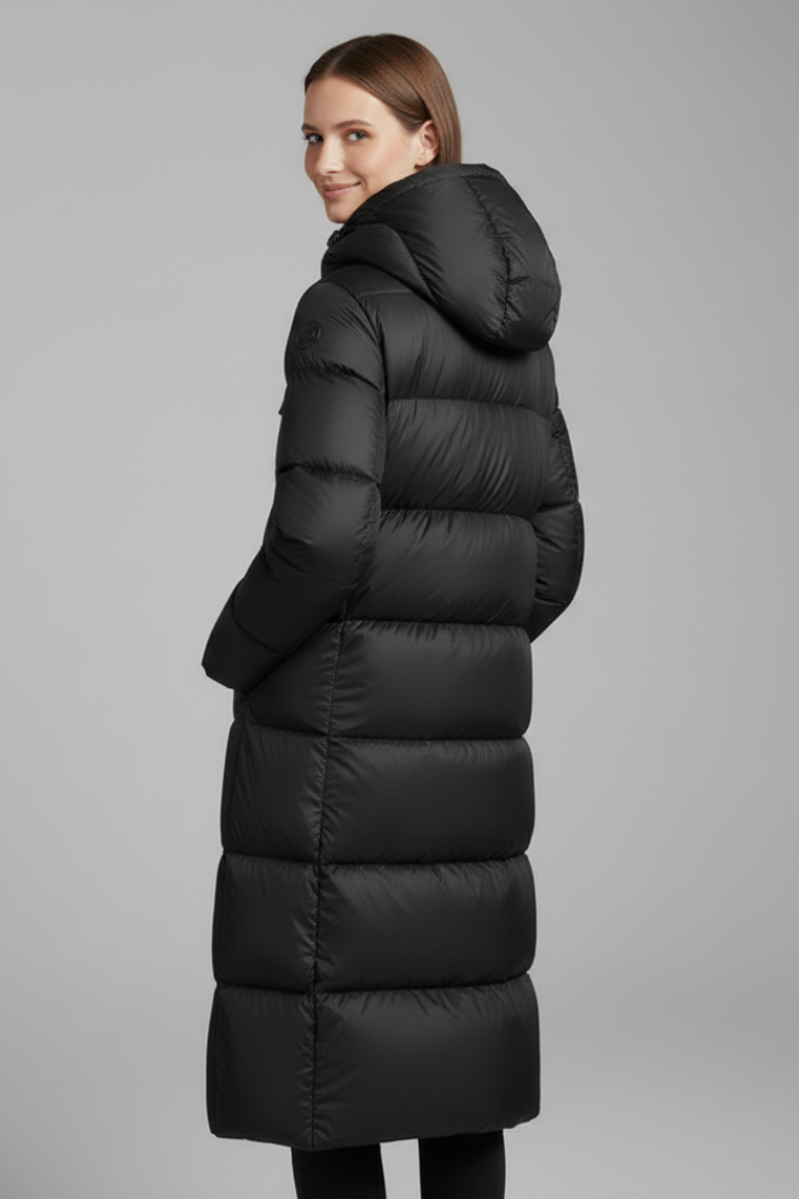 Women’s Quilted Jacket with Adjustable Hood and Zip