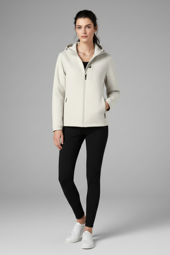Women’s Shell Jacket with Hood and Full Zipper