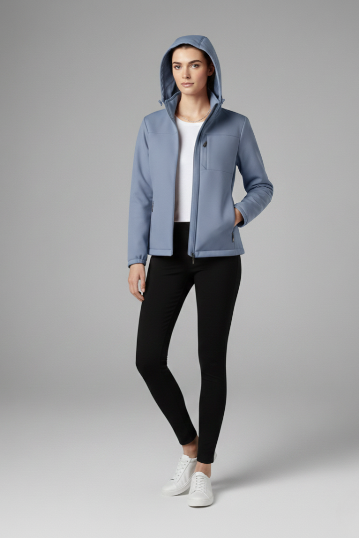 Women’s Shell Jacket with Hood and Full Zipper