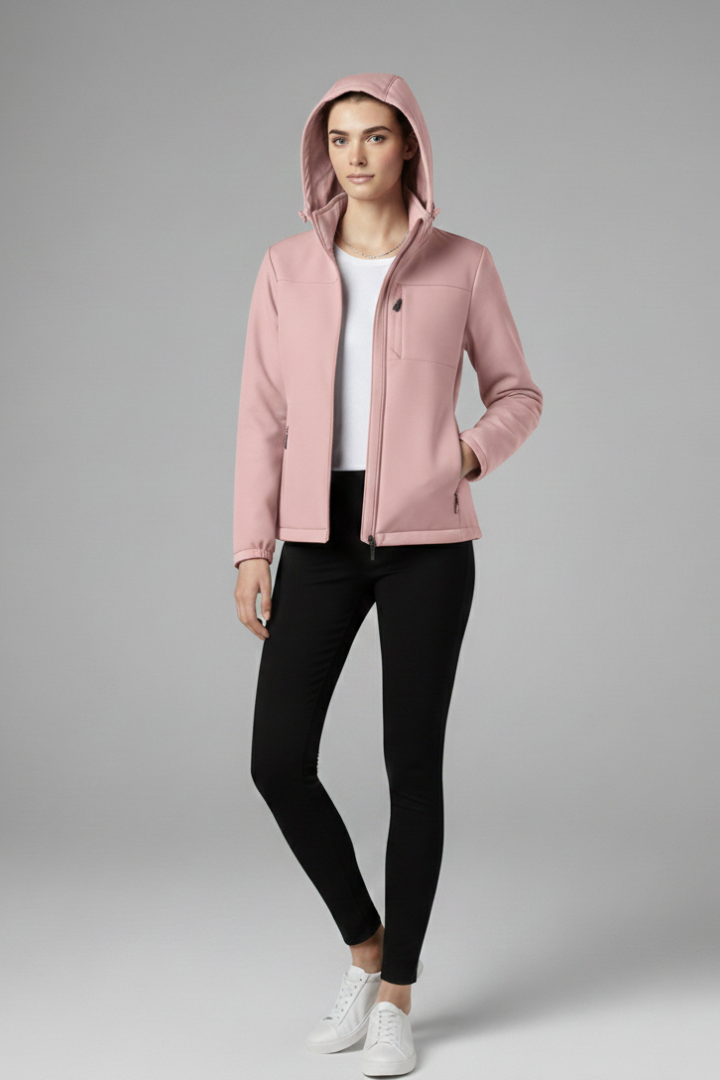 Women’s Shell Jacket with Hood and Full Zipper