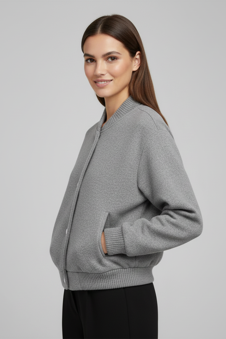 Women’s Short Jacket with Buttons and Pockets