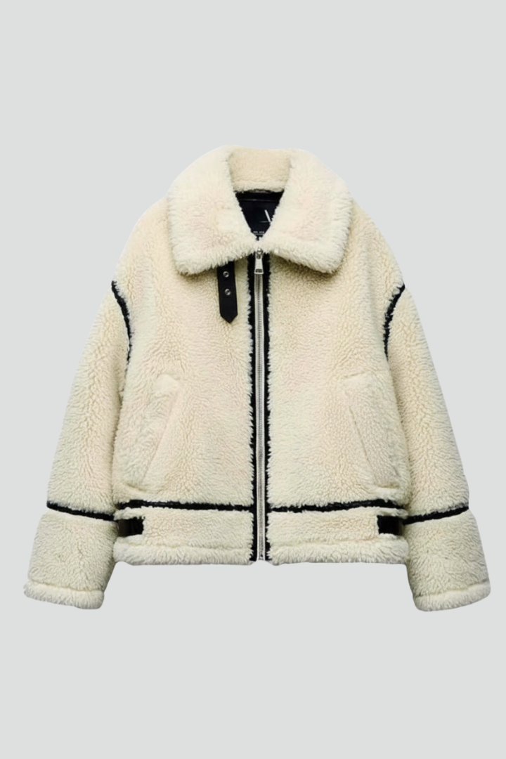 Women’s Short Jacket with Zip and Pockets