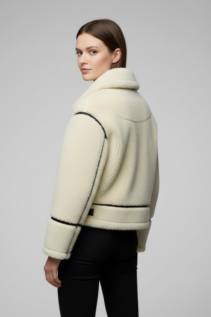 Women’s Short Jacket with Zip and Pockets