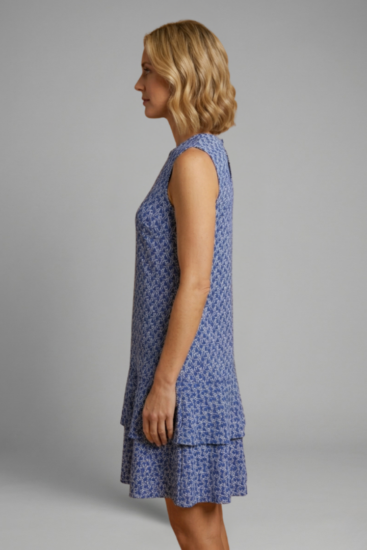 Women’s Sleeveless Dress with Abstract Print