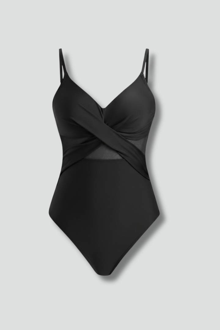 Women’s Swimsuit with Panels and Adjustable Straps