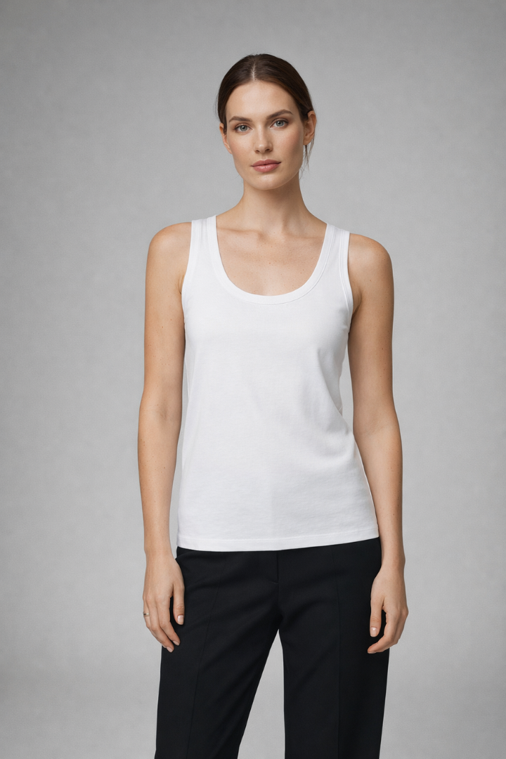 Women’s Tank Top with Round Neck and Sleeveless Design