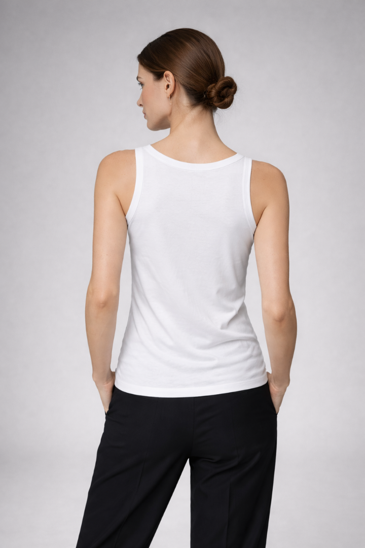 Women’s Tank Top with Round Neck and Sleeveless Design