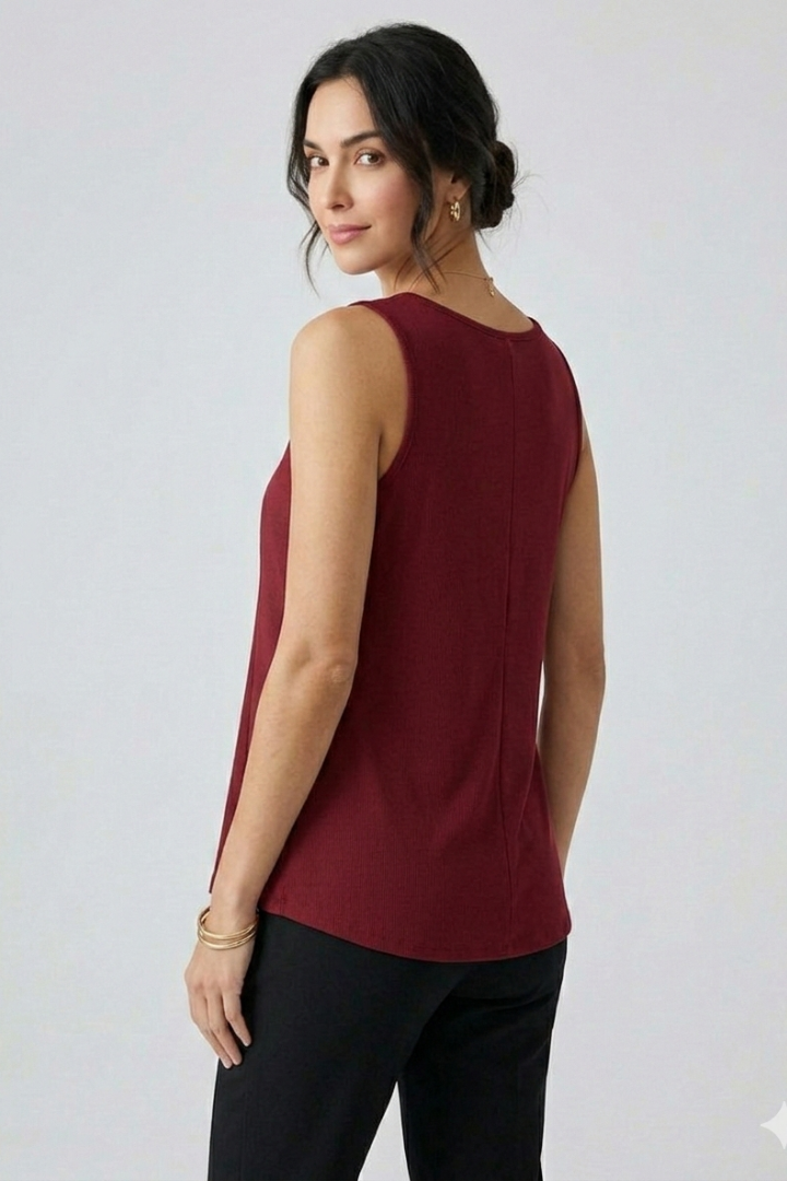 Women’s Tank Top with V-Neck and Sleeveless Cut