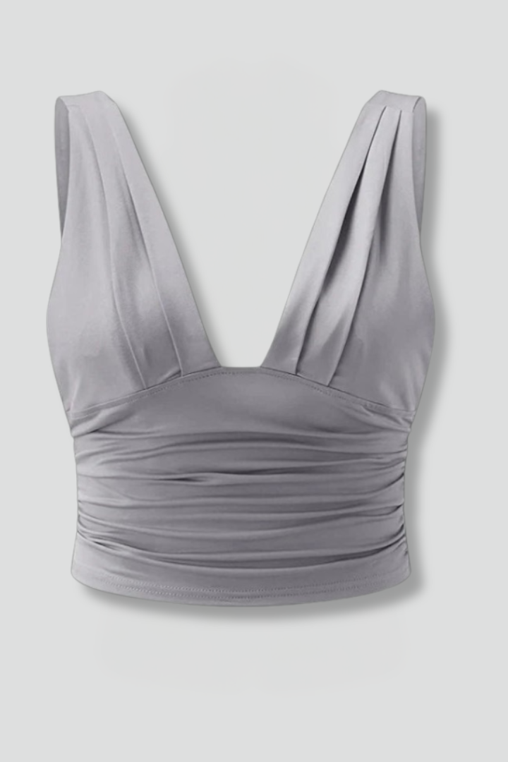 Women’s Top with V Neckline and Sleeveless Design