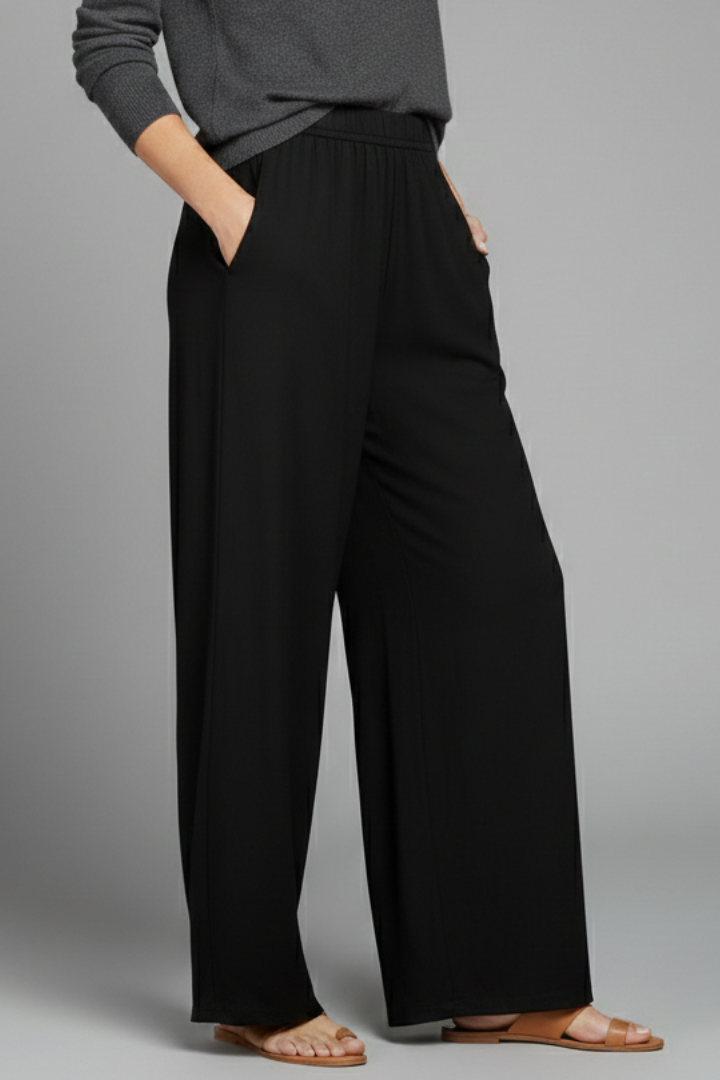 Women’s Trousers with Elastic Waist and Side Pockets