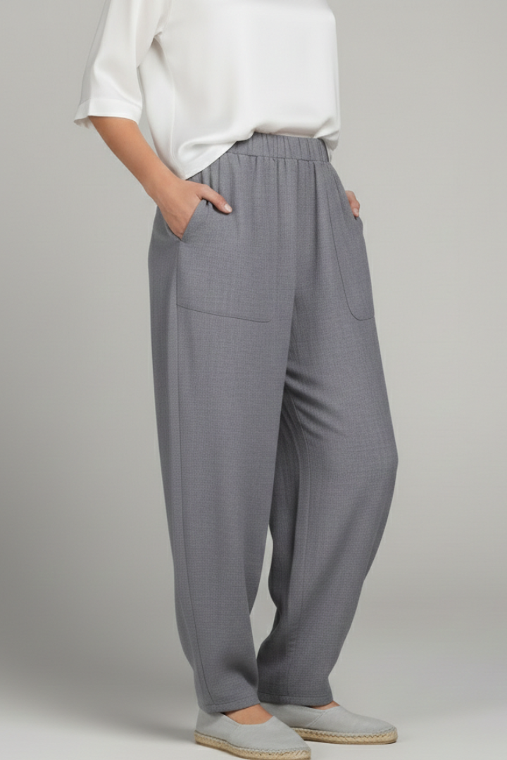 Women’s Trousers with Elastic Waist and Side Pockets