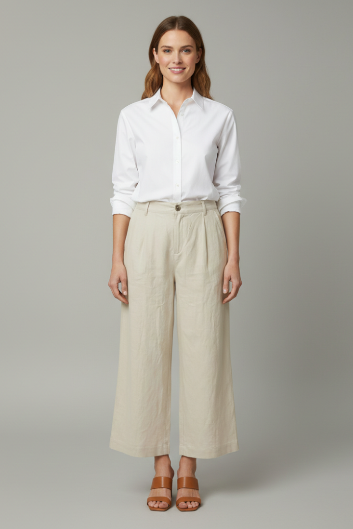 Women’s Trousers with Elastic Waist and Side Pockets