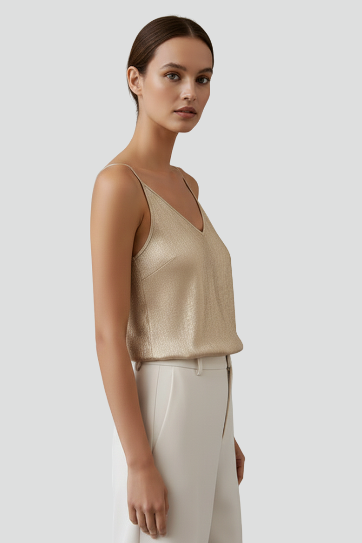 Women’s V-Neck Cami Top with Spaghetti Straps