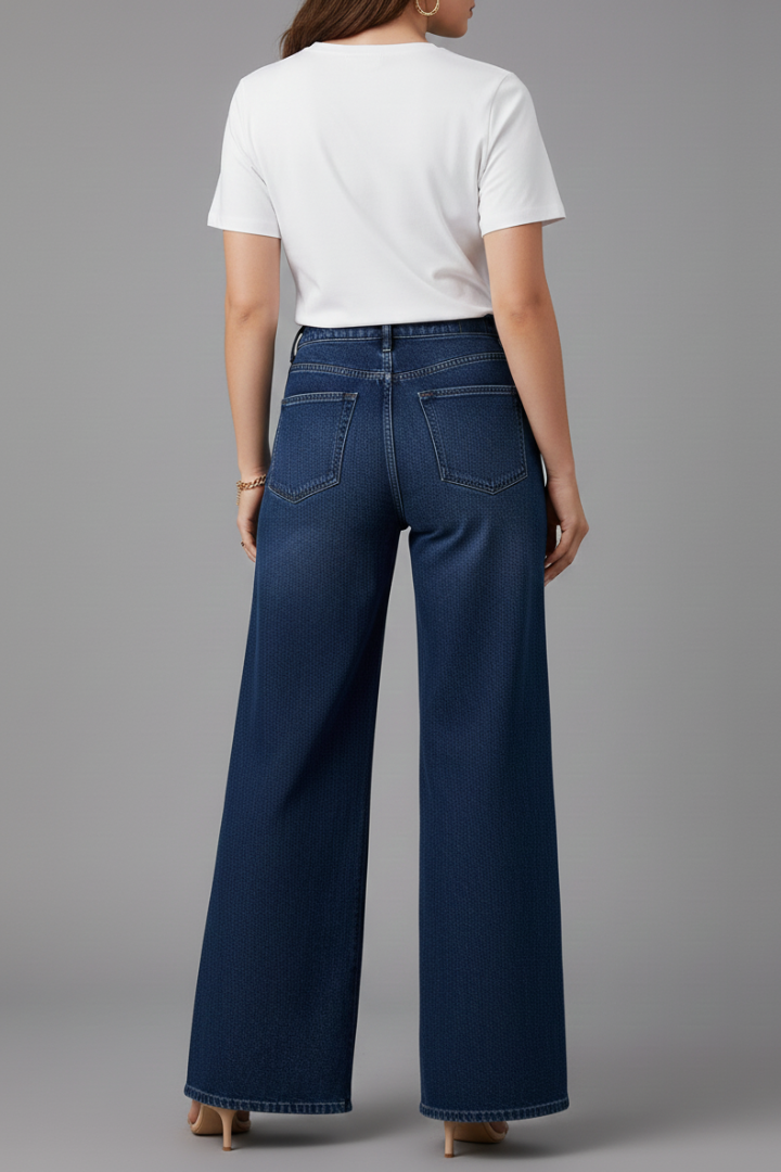 Women’s Trousers with High Waist and Wide Leg